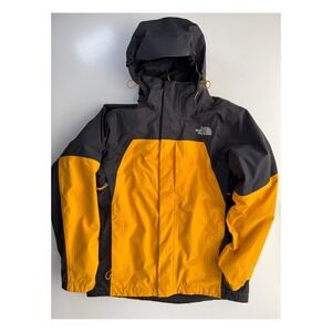NORTH FACE HyVent Hooded Jacket w/ Removable Fleece Mens Small Yellow